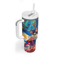 The Philippines 126th Independence Anniversary Tumbler With Handle Art Style DT02 - Polynesian Pride