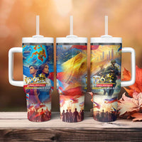 The Philippines 126th Independence Anniversary Tumbler With Handle Art Style DT02 - Polynesian Pride
