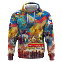Custom The Philippines 126th Independence Anniversary Zip Hoodie Art Style DT02 Pullover Hoodie Art - Polynesian Pride