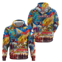 Custom The Philippines 126th Independence Anniversary Zip Hoodie Art Style DT02 - Polynesian Pride