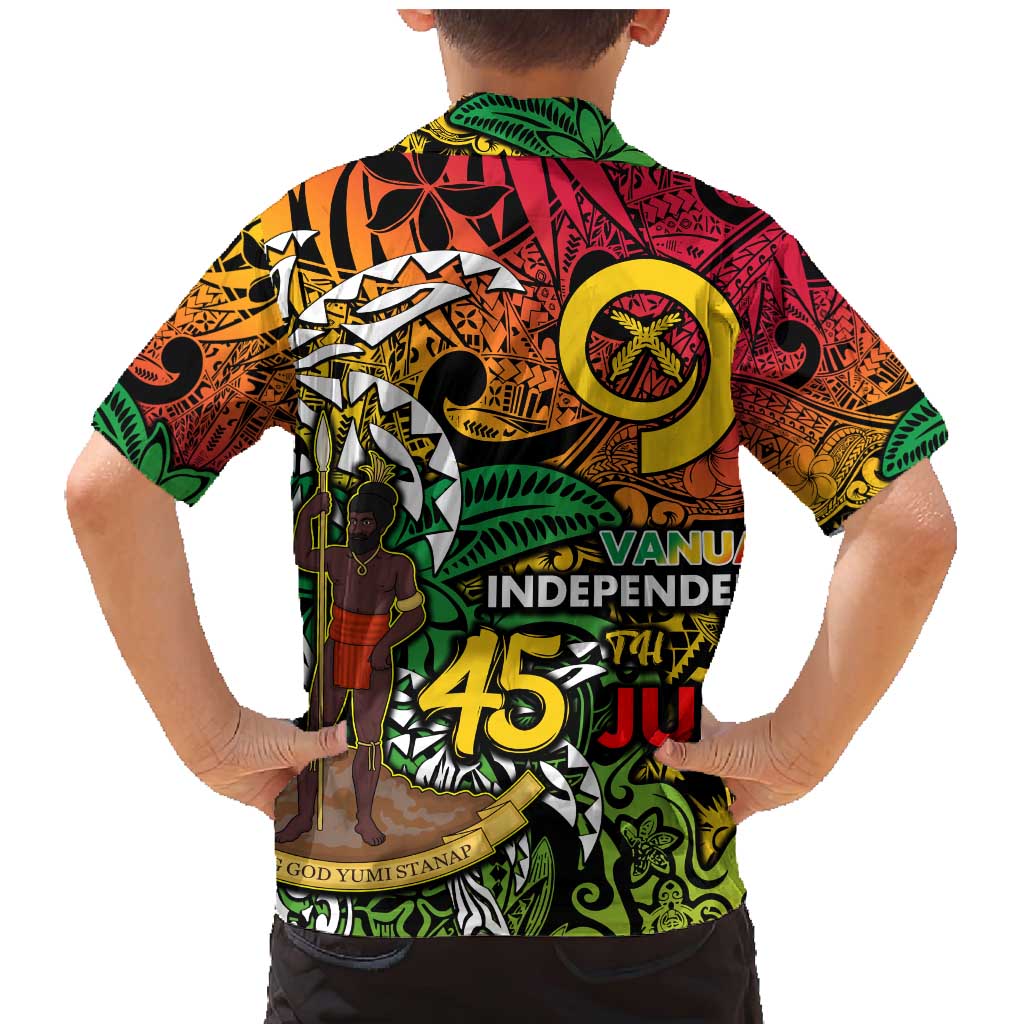 Personalized Vanuatu 45th Independence Anniversary Family Matching Mermaid Dress and Hawaiian Shirt Melanesian Pattern Reggae DT02 - Polynesian Pride