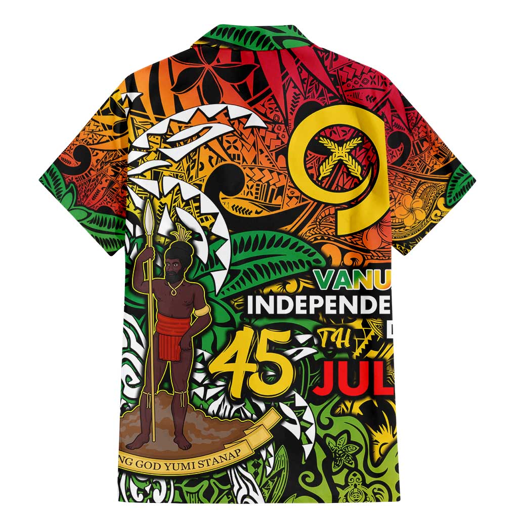 Personalized Vanuatu 45th Independence Anniversary Family Matching Mermaid Dress and Hawaiian Shirt Melanesian Pattern Reggae DT02 - Polynesian Pride