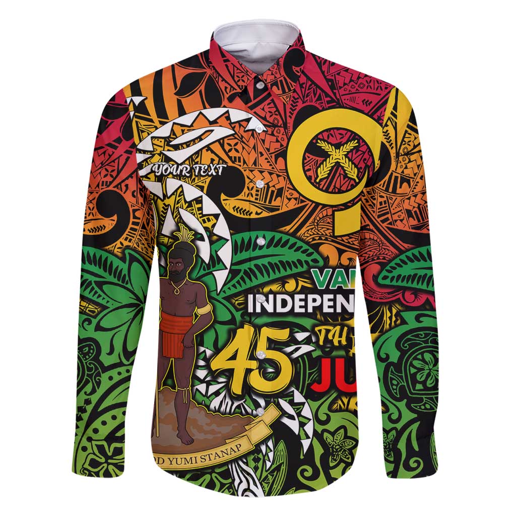 Personalized Vanuatu 45th Independence Anniversary Family Matching Summer Maxi Dress and Hawaiian Shirt Melanesian Pattern Reggae - Polynesian Pride
