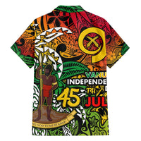 Personalized Vanuatu 45th Independence Anniversary Family Matching Tank Maxi Dress and Hawaiian Shirt Melanesian Pattern Reggae DT02 - Polynesian Pride