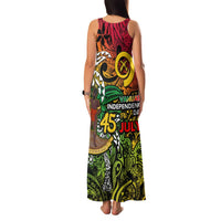 Personalized Vanuatu 45th Independence Anniversary Family Matching Tank Maxi Dress and Hawaiian Shirt Melanesian Pattern Reggae DT02 - Polynesian Pride