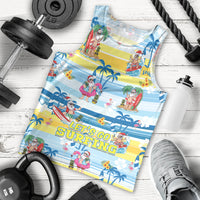Surfing Christmas Men Tank Top Tropical Santa Let's Go Surfing DT02 - Polynesian Pride