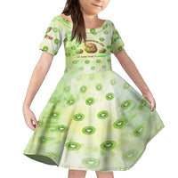 Kiwi Cannibalism Family Matching Tank Maxi Dress and Hawaiian Shirt New Zealand Kiwi Cute Bird Funny DT02 Daughter's Dress Green - Polynesian Pride