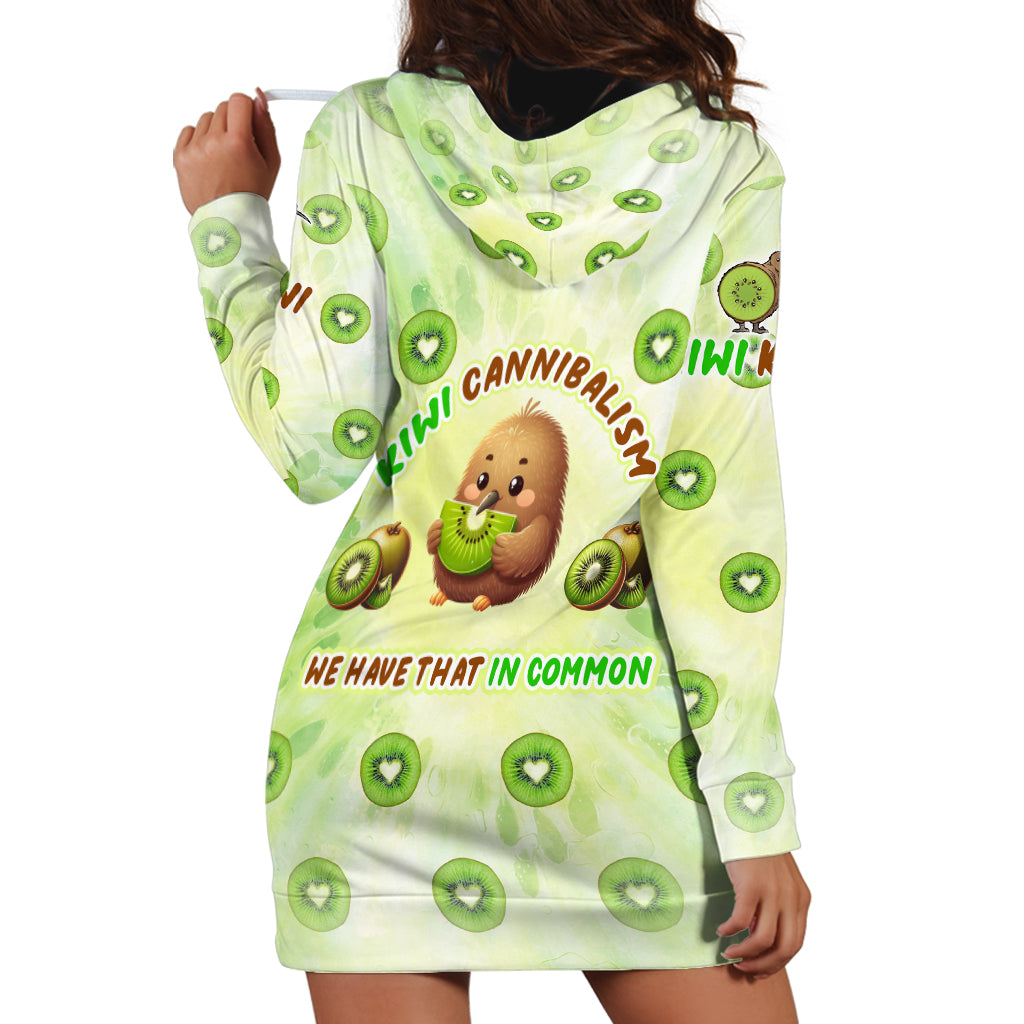 Kiwi Cannibalism Hoodie Dress New Zealand Kiwi Cute Bird Funny DT02 - Polynesian Pride