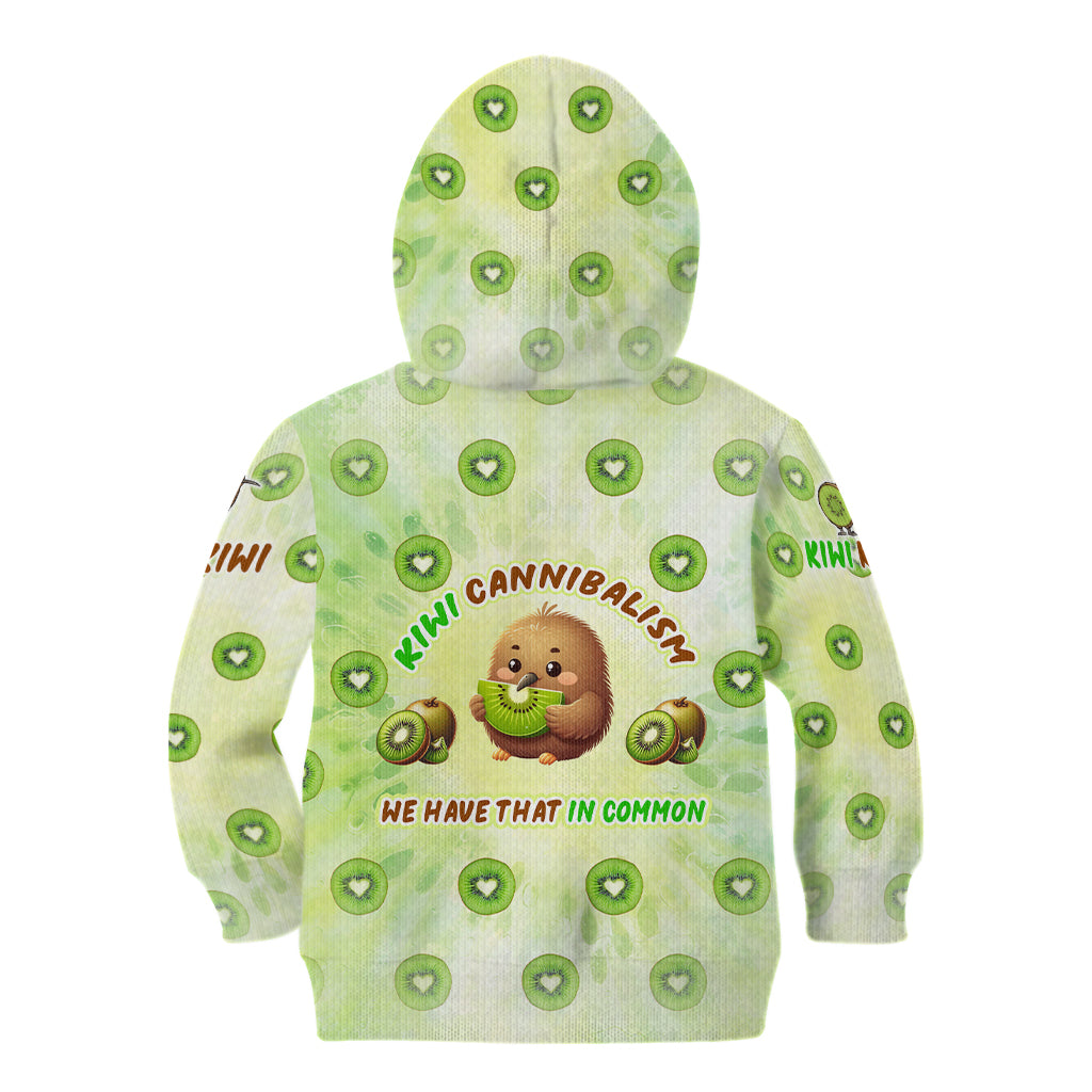 Kiwi Cannibalism Kid Hoodie New Zealand Kiwi Cute Bird Funny DT02 - Polynesian Pride