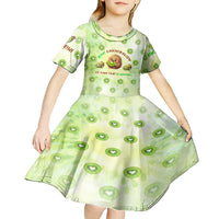 Kiwi Cannibalism Kid Short Sleeve Dress New Zealand Kiwi Cute Bird Funny DT02 - Polynesian Pride
