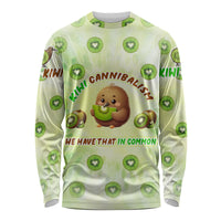 Kiwi Cannibalism Long Sleeve Shirt New Zealand Kiwi Cute Bird Funny DT02 Unisex Green - Polynesian Pride