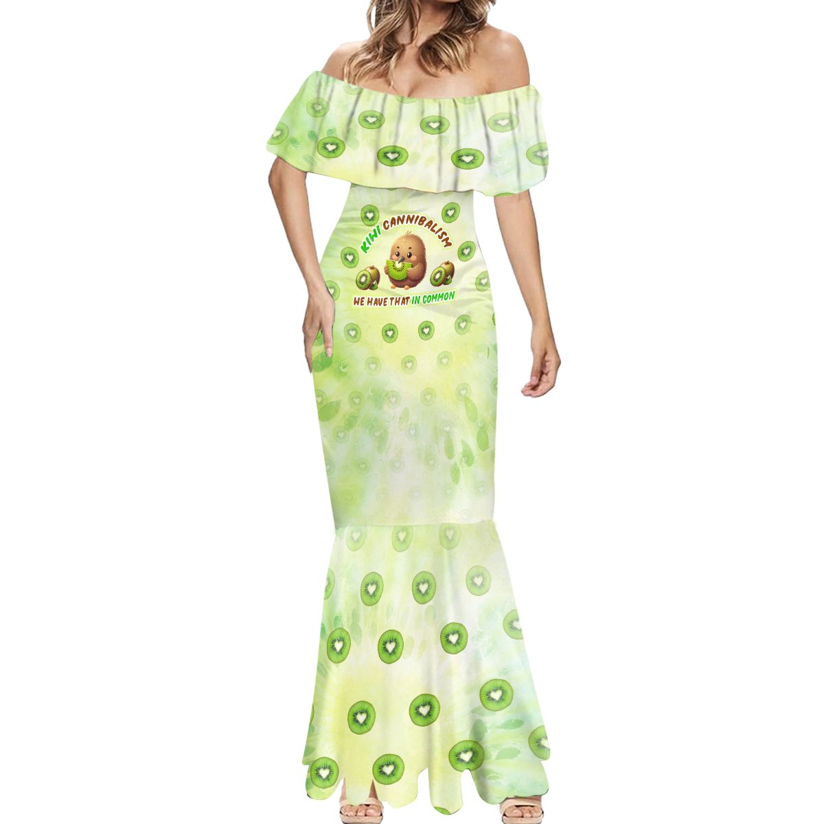 Kiwi Cannibalism Mermaid Dress New Zealand Kiwi Cute Bird Funny DT02 - Polynesian Pride