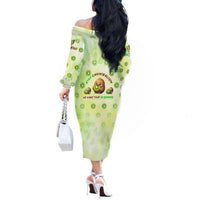 Kiwi Cannibalism Off The Shoulder Long Sleeve Dress New Zealand Kiwi Cute Bird Funny DT02 - Polynesian Pride