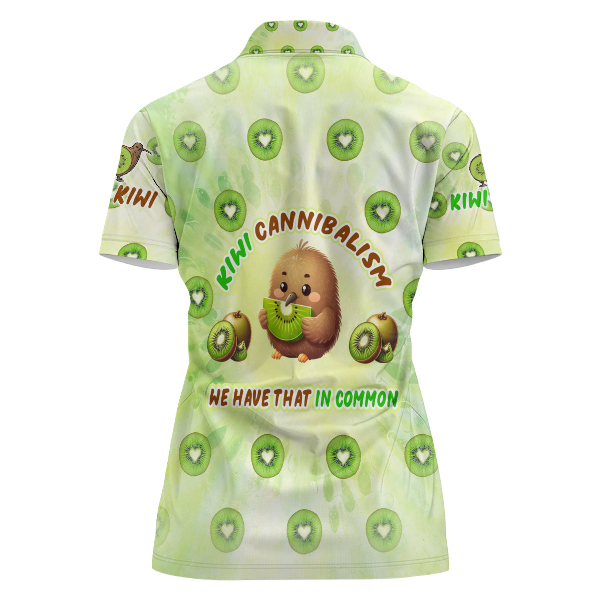Kiwi Cannibalism Women Polo Shirt New Zealand Kiwi Cute Bird Funny