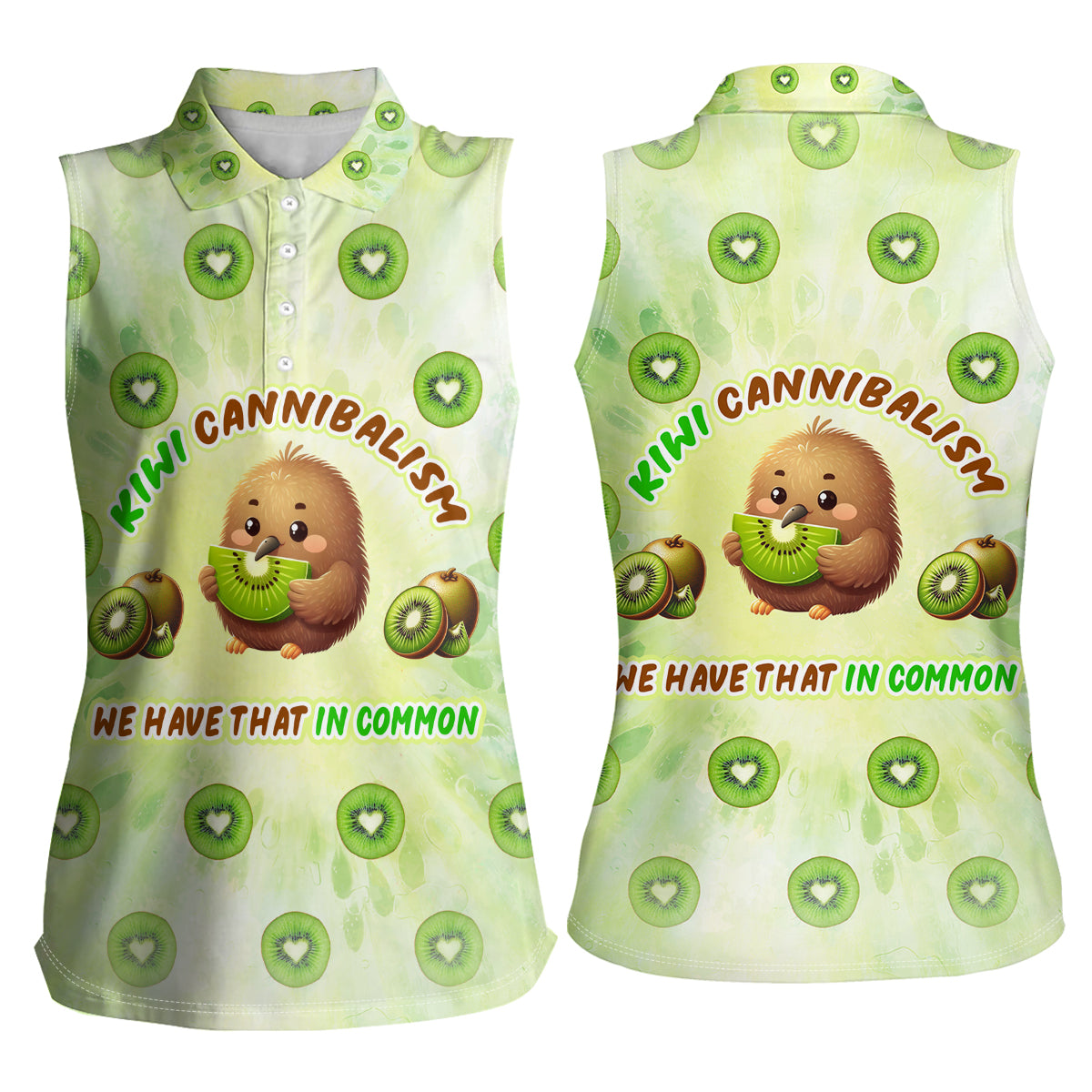 Kiwi Cannibalism Women Sleeveless Polo Shirt New Zealand Kiwi Cute Bird Funny DT02 - Polynesian Pride