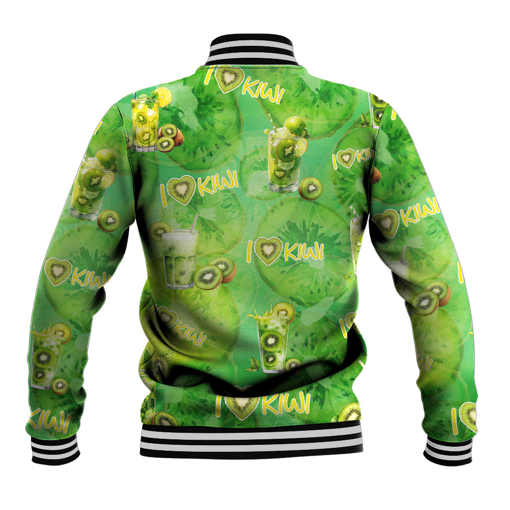 I Love Kiwi Baseball Jacket New Zealand Kiwi Fruit Summer Cocktail