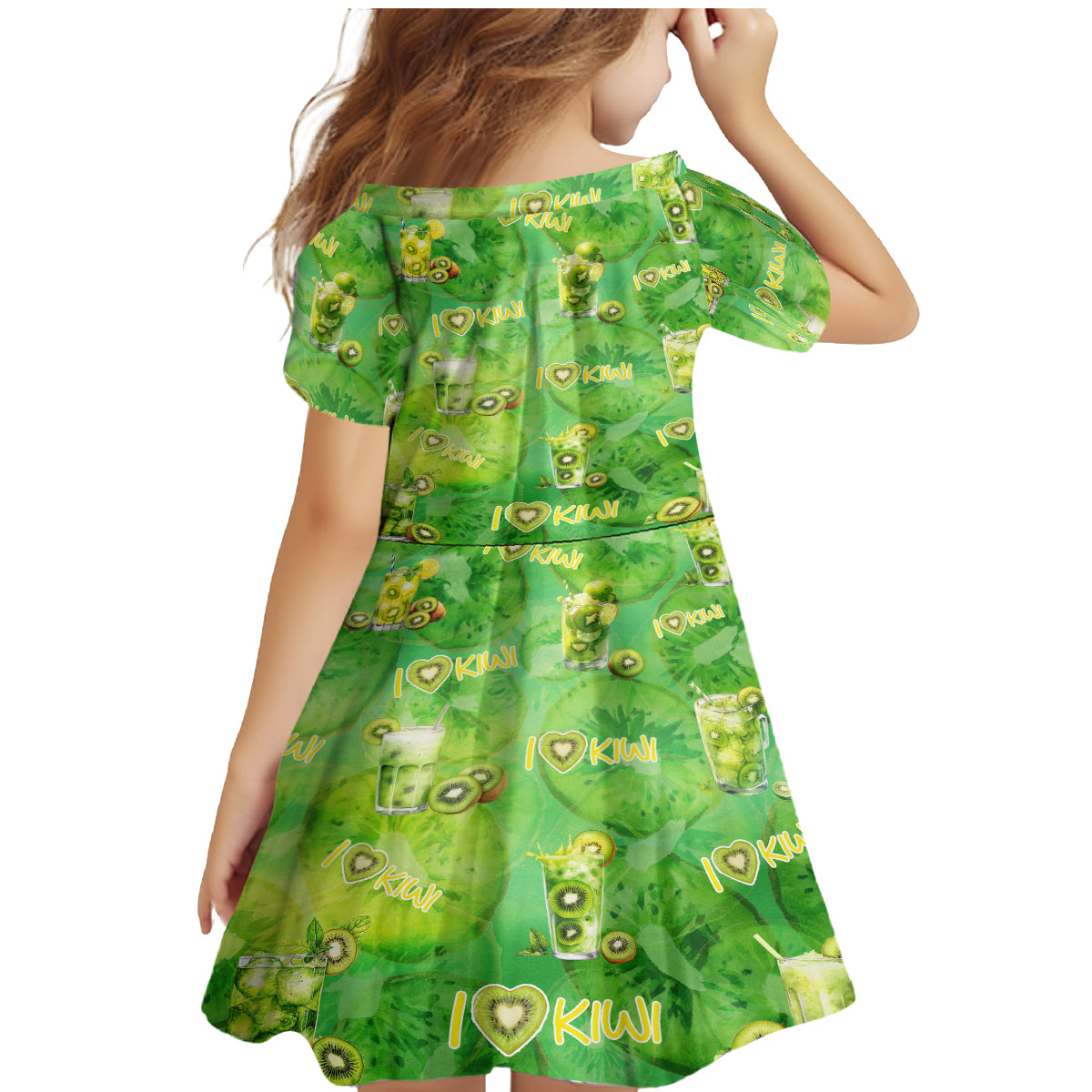 I Love Kiwi Family Matching Mermaid Dress and Hawaiian Shirt New Zealand Kiwi Fruit Summer Cocktail DT02 - Polynesian Pride