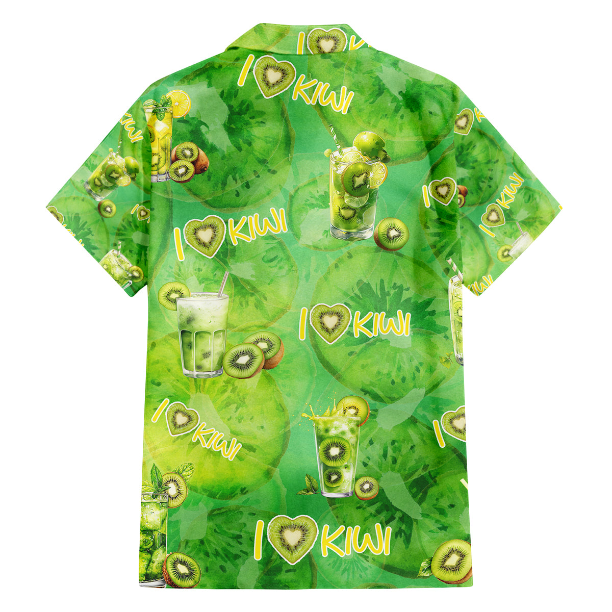 I Love Kiwi Family Matching Off The Shoulder Long Sleeve Dress and Hawaiian Shirt New Zealand Kiwi Fruit Summer Cocktail DT02 - Polynesian Pride