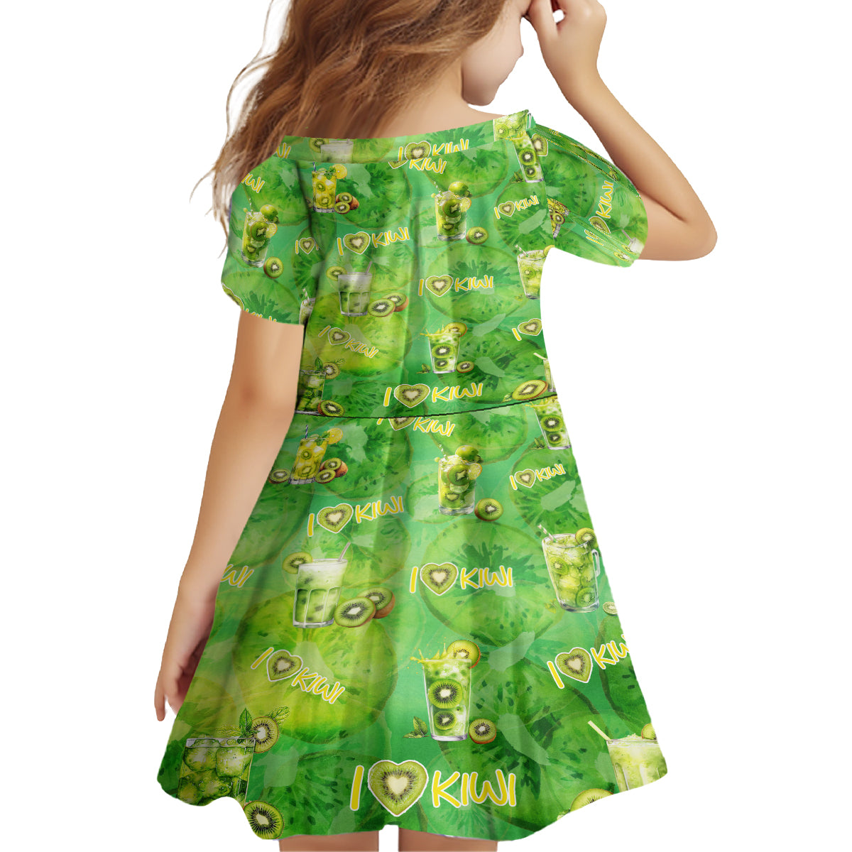 I Love Kiwi Family Matching Off Shoulder Maxi Dress and Hawaiian Shirt New Zealand Kiwi Fruit Summer Cocktail DT02 - Polynesian Pride