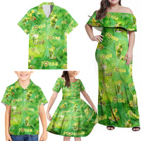 I Love Kiwi Family Matching Off Shoulder Maxi Dress and Hawaiian Shirt New Zealand Kiwi Fruit Summer Cocktail DT02 - Polynesian Pride