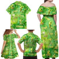 I Love Kiwi Family Matching Off Shoulder Maxi Dress and Hawaiian Shirt New Zealand Kiwi Fruit Summer Cocktail DT02 - Polynesian Pride