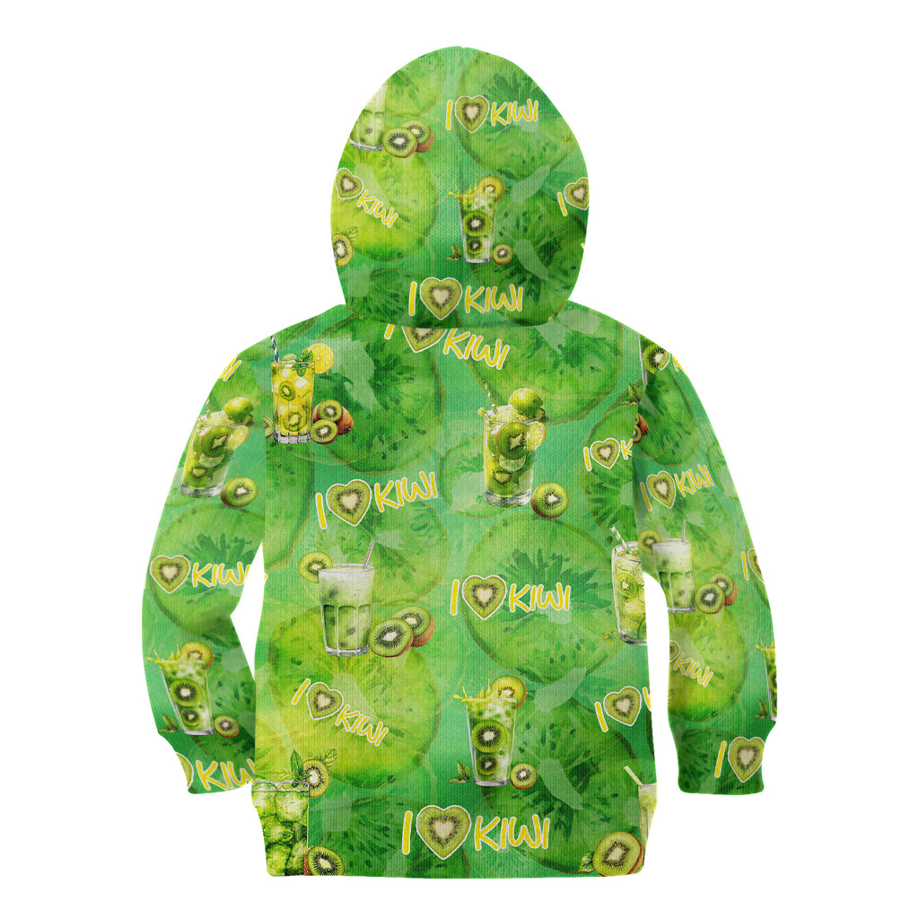 I Love Kiwi Kid Hoodie New Zealand Kiwi Fruit Summer Cocktail DT02 - Polynesian Pride