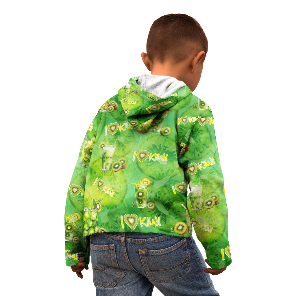 I Love Kiwi Kid Hoodie New Zealand Kiwi Fruit Summer Cocktail DT02 - Polynesian Pride