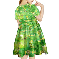 I Love Kiwi Kid Short Sleeve Dress New Zealand Kiwi Fruit Summer Cocktail DT02 - Polynesian Pride