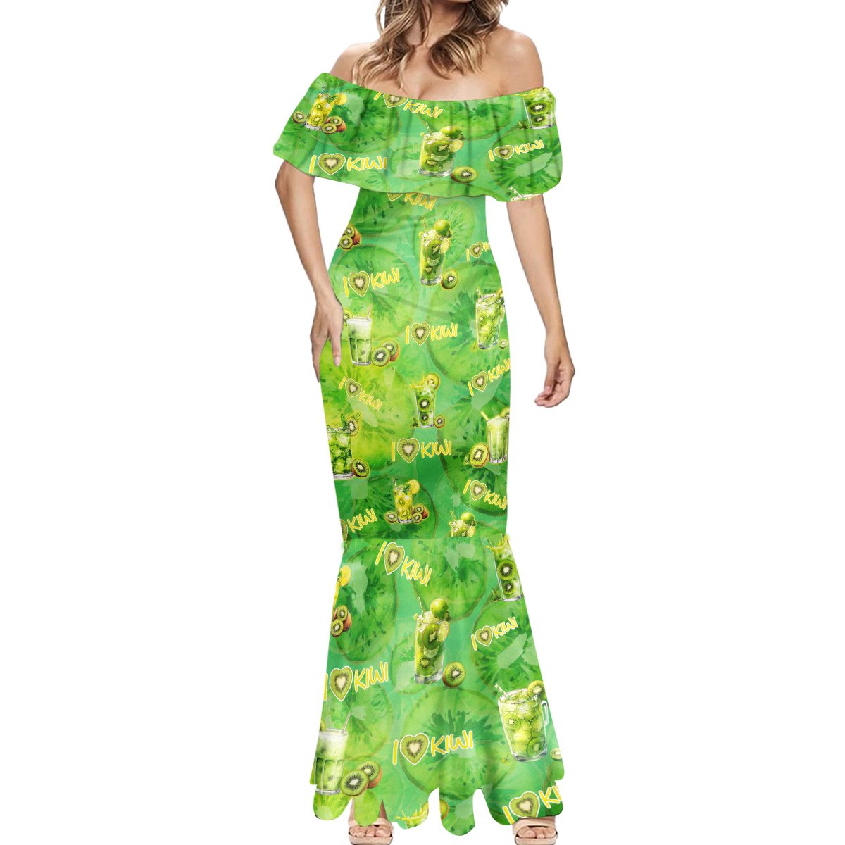 I Love Kiwi Mermaid Dress New Zealand Kiwi Fruit Summer Cocktail DT02 - Polynesian Pride