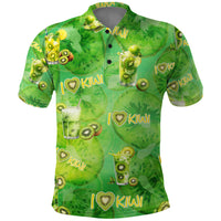 I Love Kiwi Polo Shirt New Zealand Kiwi Fruit Summer Cocktail DT02 Green - Polynesian Pride