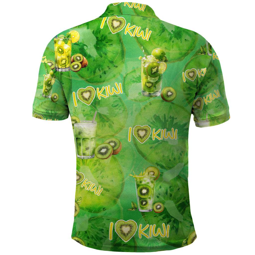 I Love Kiwi Polo Shirt New Zealand Kiwi Fruit Summer Cocktail DT02 - Polynesian Pride