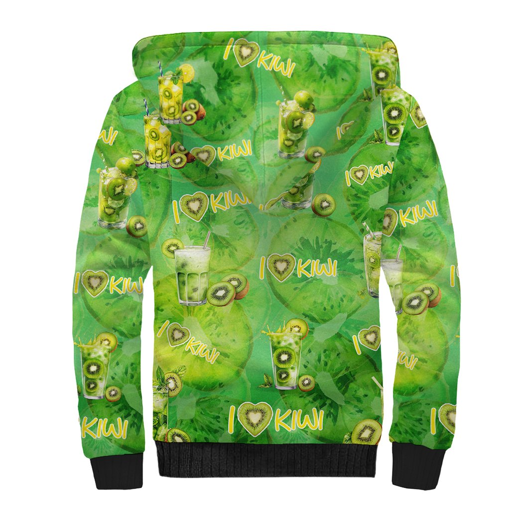 I Love Kiwi Sherpa Hoodie New Zealand Kiwi Fruit Summer Cocktail DT02 - Polynesian Pride