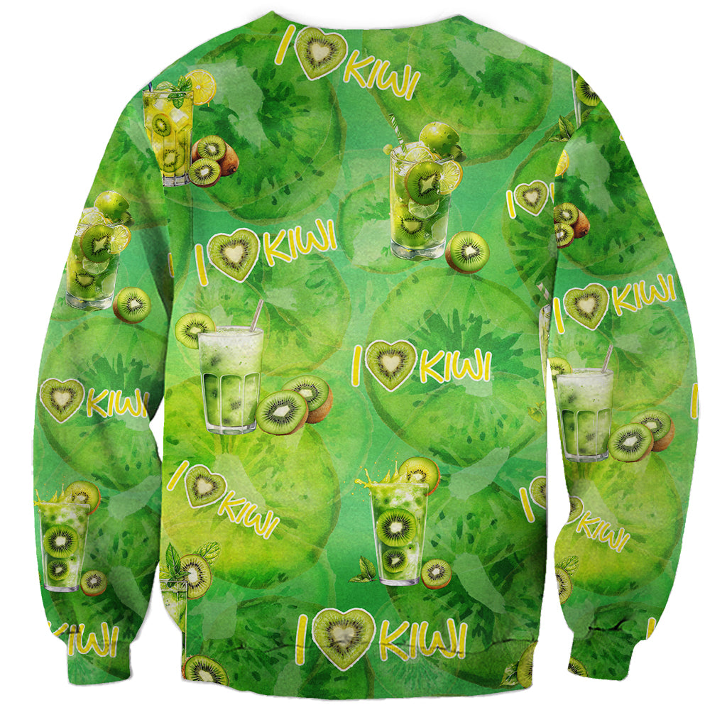 I Love Kiwi Sweatshirt New Zealand Kiwi Fruit Summer Cocktail