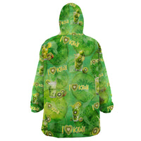 I Love Kiwi Wearable Blanket Hoodie New Zealand Kiwi Fruit Summer Cocktail DT02 - Polynesian Pride