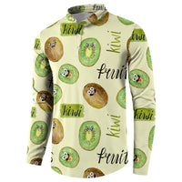 Kiwi Cute Humorous Button Sweatshirt New Zealand Fruit