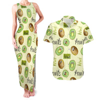 Kiwi Cute Humorous Couples Matching Tank Maxi Dress and Hawaiian Shirt New Zealand Fruit DT02 Yellow - Polynesian Pride