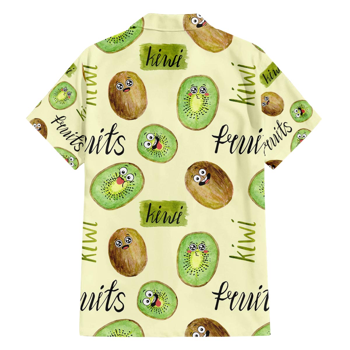 Kiwi Cute Humorous Family Matching Off The Shoulder Long Sleeve Dress and Hawaiian Shirt New Zealand Fruit DT02 - Polynesian Pride