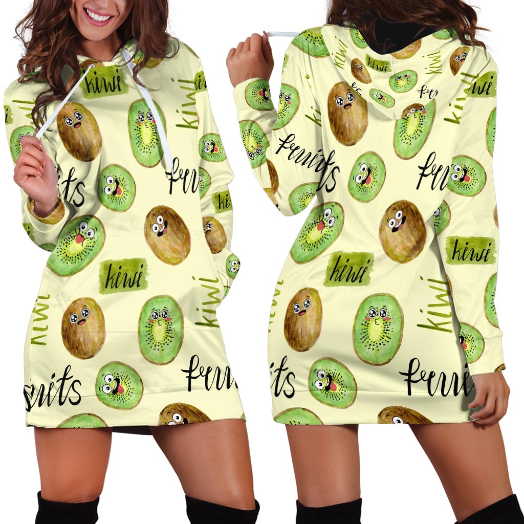 Kiwi Cute Humorous Hoodie Dress New Zealand Fruit DT02 - Polynesian Pride
