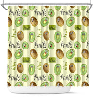 Kiwi Cute Humorous Shower Curtain New Zealand Fruit DT02 Yellow - Polynesian Pride