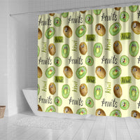 Kiwi Cute Humorous Shower Curtain New Zealand Fruit DT02 - Polynesian Pride
