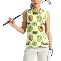 Kiwi Cute Humorous Women Sleeveless Polo Shirt New Zealand Fruit DT02 - Polynesian Pride
