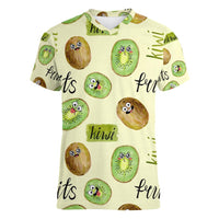Kiwi Cute Humorous Women V-Neck T-Shirt New Zealand Fruit DT02 Female Yellow - Polynesian Pride