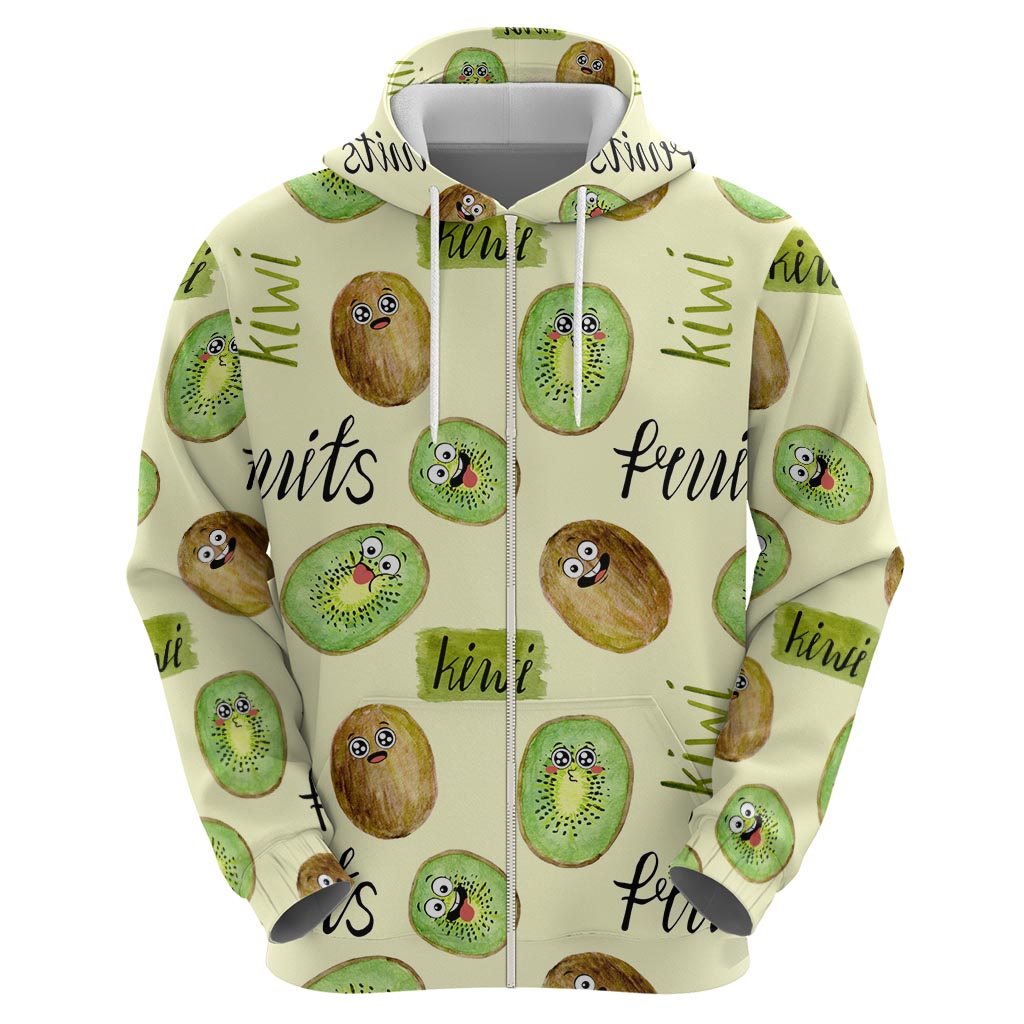 Kiwi Cute Humorous Zip Hoodie New Zealand Fruit DT02 - Polynesian Pride