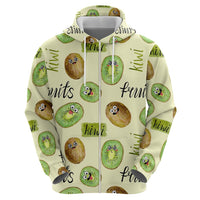 Kiwi Cute Humorous Zip Hoodie New Zealand Fruit DT02 - Polynesian Pride