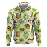 Kiwi Cute Humorous Zip Hoodie New Zealand Fruit DT02 Pullover Hoodie Yellow - Polynesian Pride