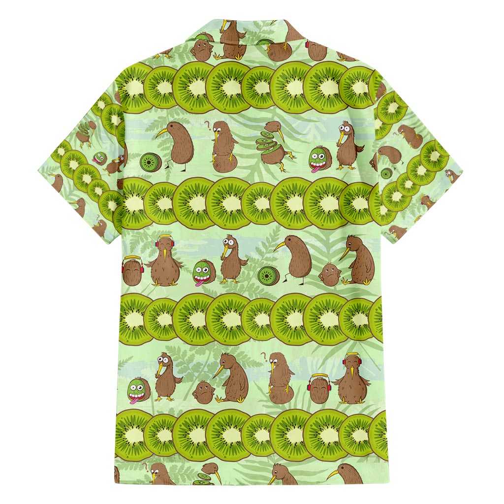 New Zealand Kiwi Fruit Witty Kiwi Bird Family Matching Off Shoulder Maxi Dress and Hawaiian Shirt DT02 - Polynesian Pride