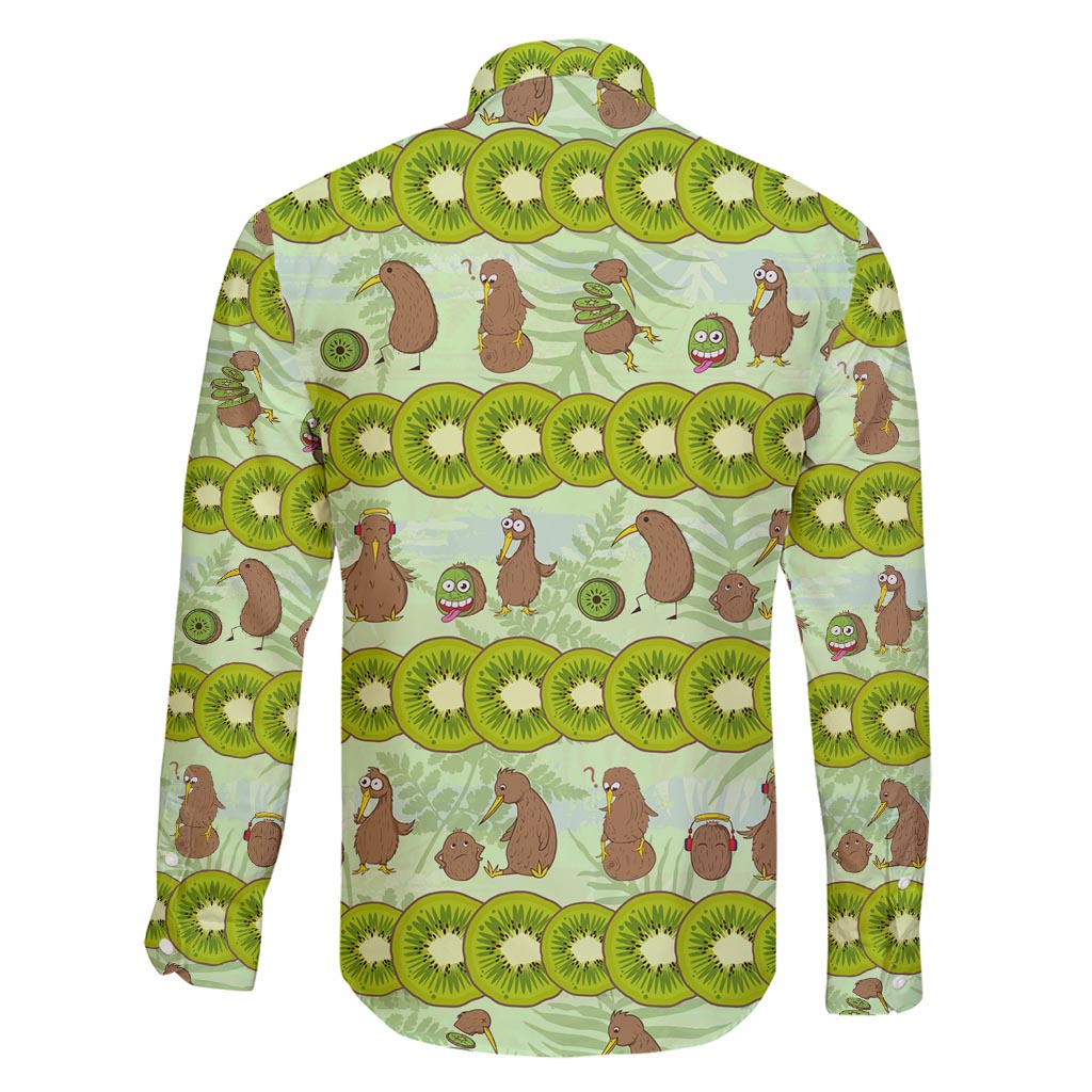 New Zealand Kiwi Fruit Witty Kiwi Bird Family Matching Short Sleeve Bodycon Dress and Hawaiian Shirt DT02 - Polynesian Pride