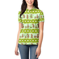 New Zealand Kiwi Fruit Witty Kiwi Bird Women Polo Shirt
