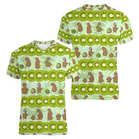 New Zealand Kiwi Fruit Witty Kiwi Bird Women V-Neck T-Shirt DT02 - Polynesian Pride