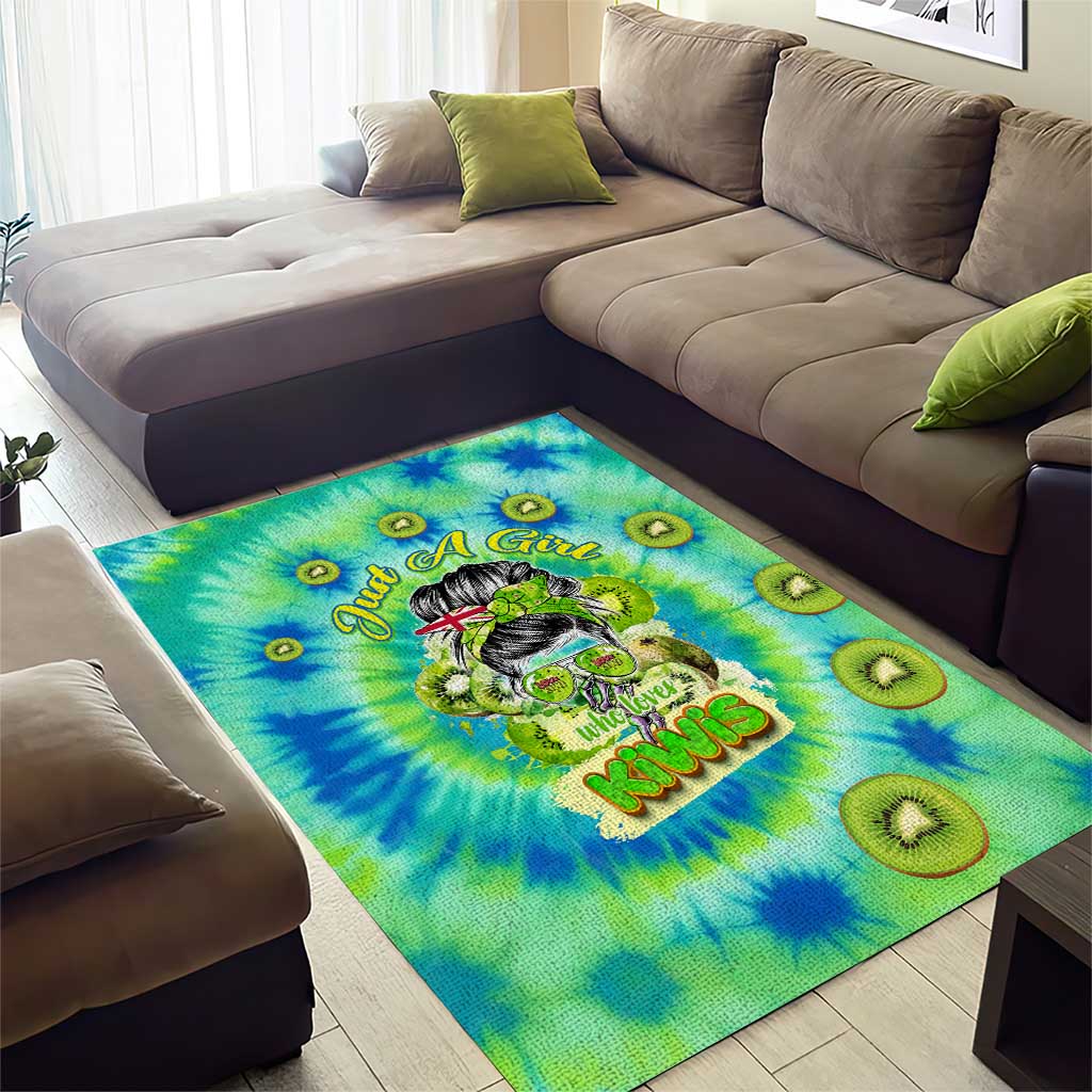 Just a Girl Who Loves Kiwis Area Rug New Zealand Tie Dye DT02 - Polynesian Pride